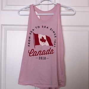 canada day pink tank top